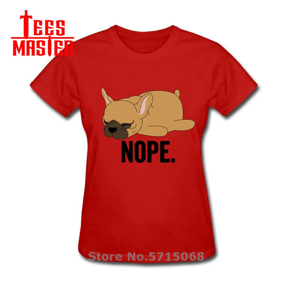 Kawaii Lazy French Bulldog Nope Not Today Футболка мужская женская футболка с милым быком забавным