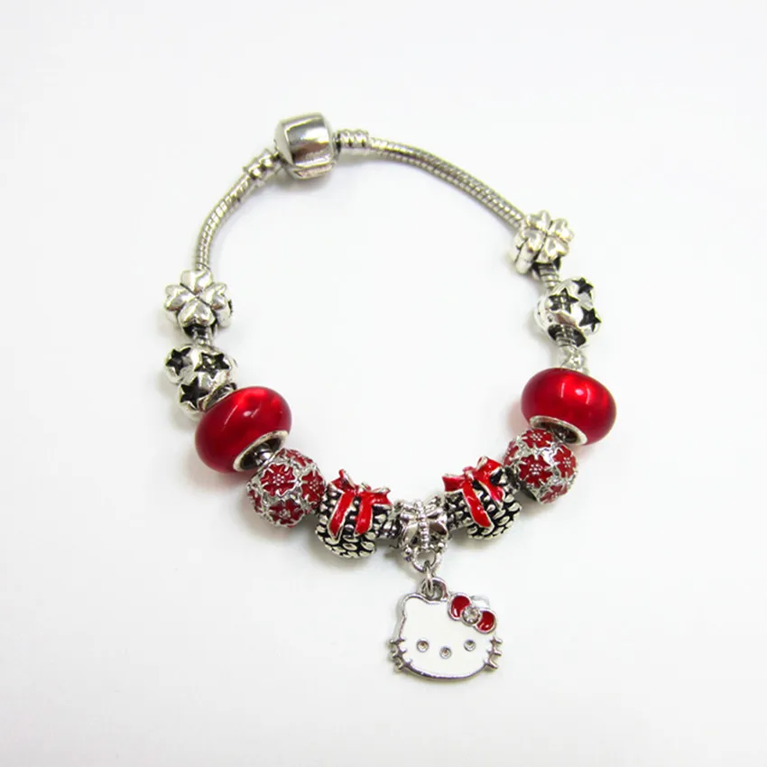 CodeMonkey красный котенок лук бисерный браслет DIY женские браслеты и браслеты для женщин ювелирные аксессуары CMB099