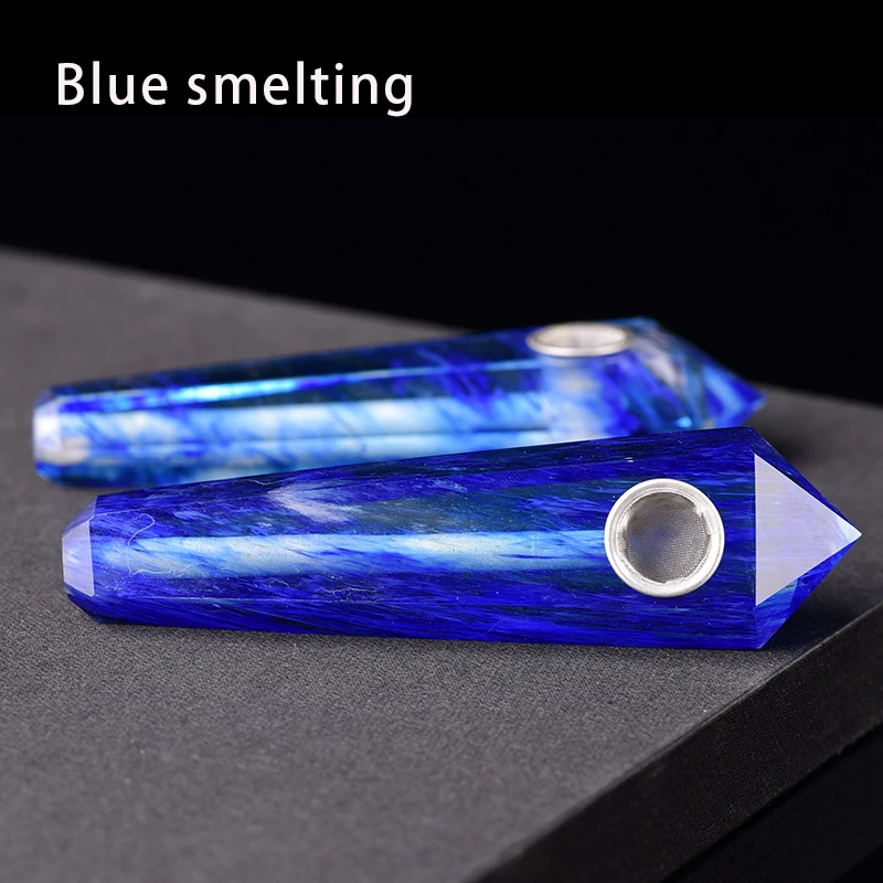 Высококачественная Изысканная однотонная серия ручной резной кварцевый кристалл табака курительная труба