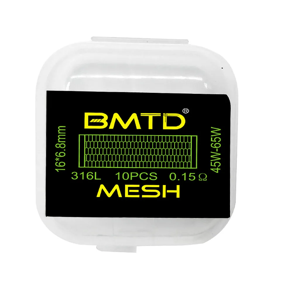 10 шт./лот BMTD сетчатая катушка в стиле MTL A1/S316/Ni80 0 16 Ом проволочная для профиля Wotofo RDA