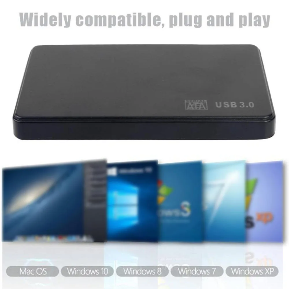 2,5 дюймов Sata жесткий диск, SSD, корпус для USB 2,0 Корпус адаптер 5 Гбит/с жесткий диск Корпус коробка поддержка 2 ТБ HDD диск для OS Windows