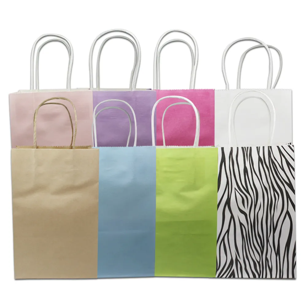 150 Pcs 8 Kleur Kraftpapier Gift Zakken Met Handvat Winkelen Verpakking Kleren Cosmetische Verpakking Verjaardag Wedding Party 21*13*8 Cm 150 Pcs 8 Kleur Kraftpapier Gift Zakken Met Handvat Winkelen Verpakking Kleren Cosmetische Verpakking Verjaardag Wedding Party 21*13*8 Cm