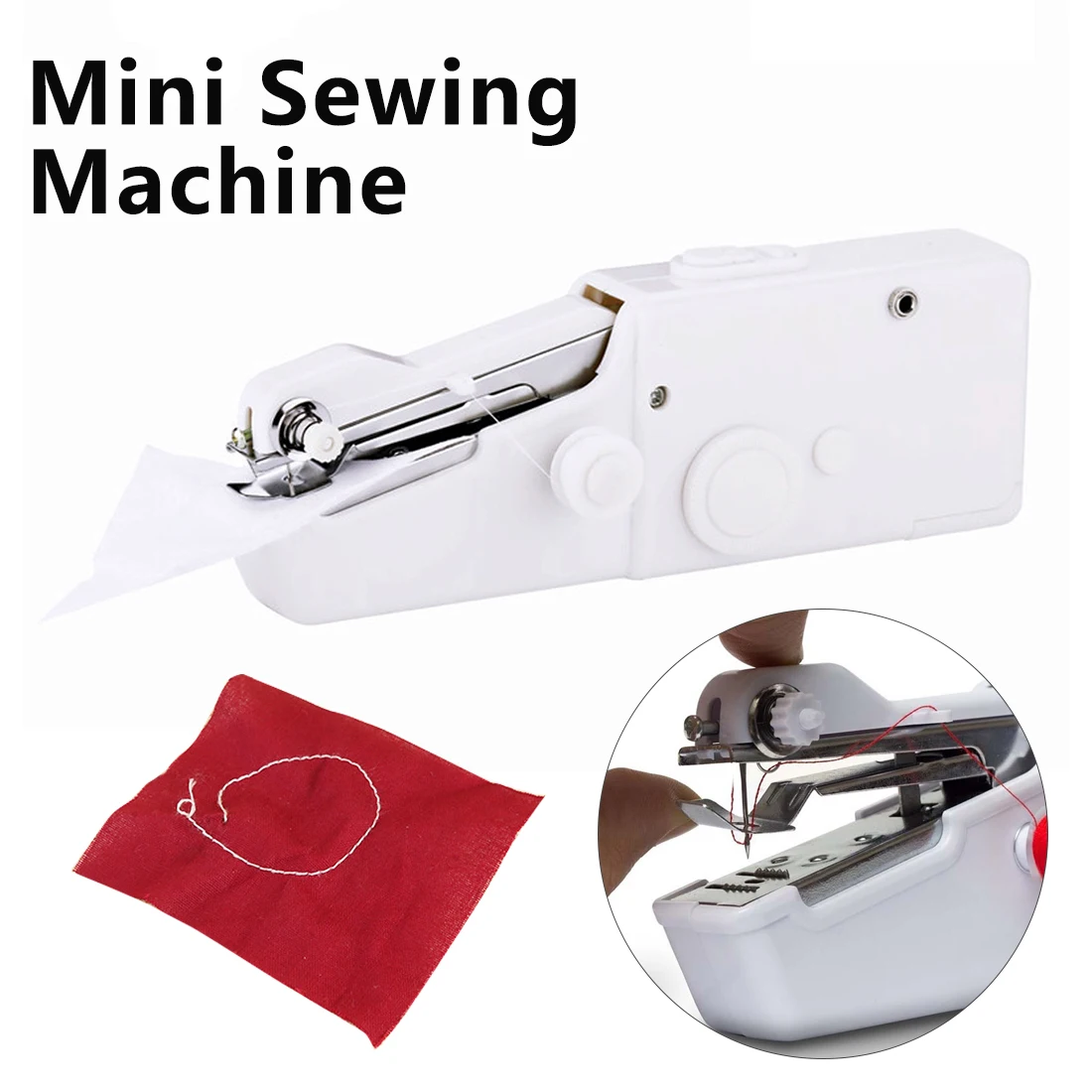 

1pc Handheld Mini Portable Sewing Machines Stitch Sew Needlework Cordless Fabrics Electric Sewing Machine Stitch Set