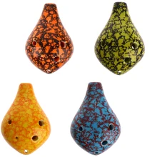 Ручная работа Красочные 6 отверстий керамическая глазурь окарина для дома офиса украшения орнамент