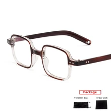 Mimiyou классические заклепки квадратная рамка для очков женские ацетатные ретро оптические очки мужские очки в оправе прозрачные UV400 брендовые дизайнерские