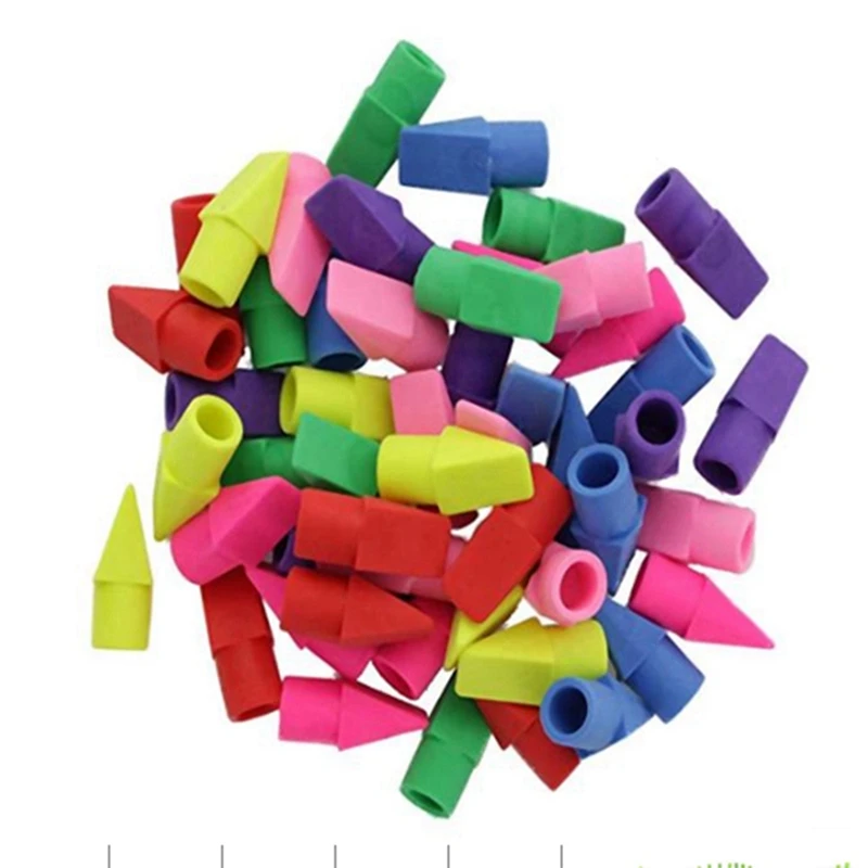 ANPHSIN Pack of 160 Pencil Eraser Caps Mixed Color Pencil Top Erasers for School Classroom and Office 