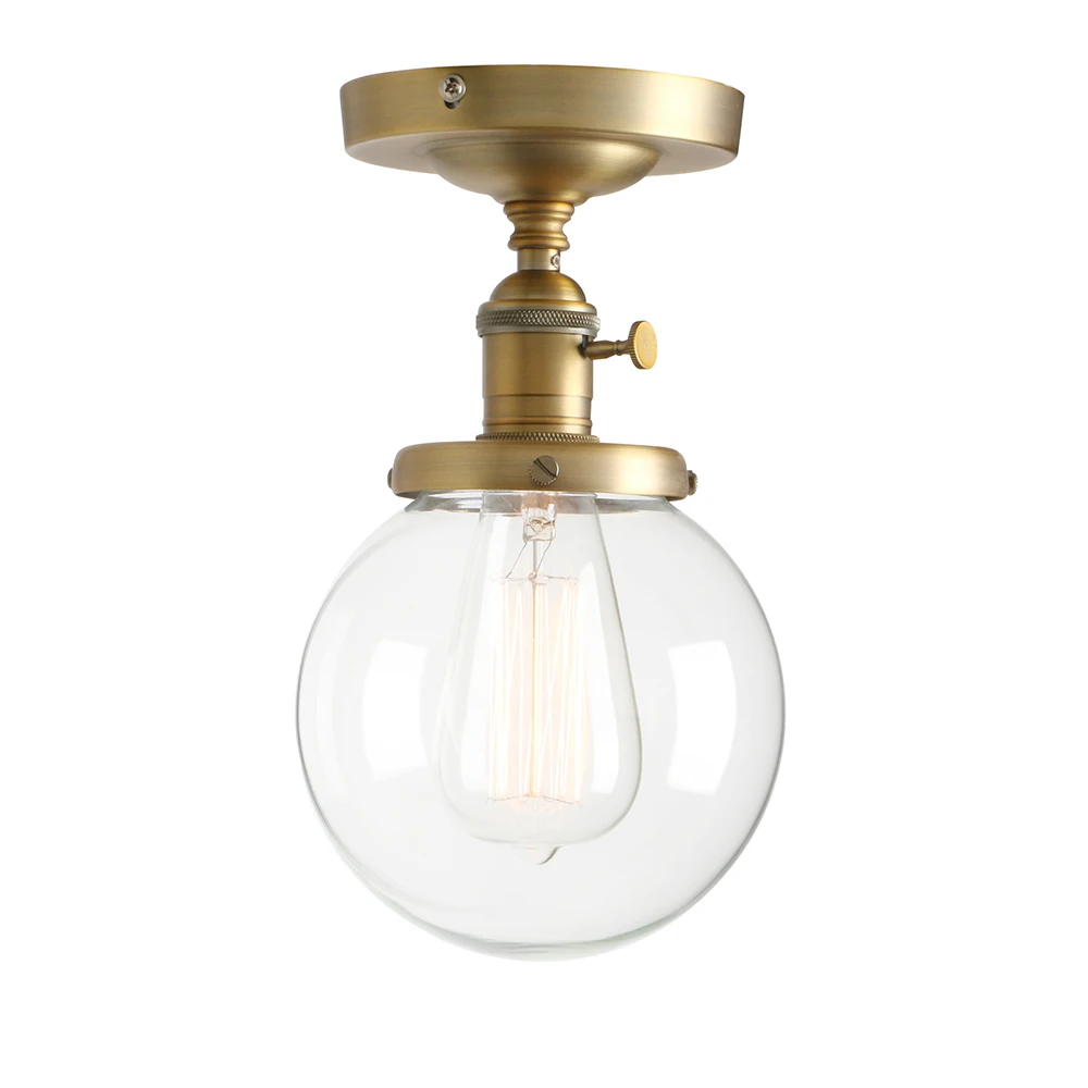Permo E27 Wall Lamp Modern Globe Glass Sconce Vintage Wall Lights Fixtures Luminaire for Home Decor Bathroom Bedroom Loft light
