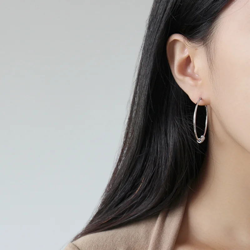 SHANICE, подходит ко всему, корейское серебро 925 пробы, минималистичный стиль INS, простые, индивидуальные маленькие круглые серьги-кольца, Женские Ювелирные изделия