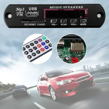 

Portable Wireless Bluetooth MP3 WMA Decoder Board with Remote Control Support AUX TF Card USB FM Radio For Car Accessory