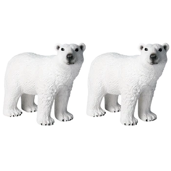 

2Pcs Modern Lovely Mini Polar Bear Home Decor Decoration Home Accessories Miniature Garden Animals