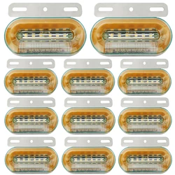 Feux de position latéraux LED 24V 12, 10 pièces, feux extérieurs de voiture, feux de signalisation, feux d'avertissement, 3 Modes, remorque, camion, camion 