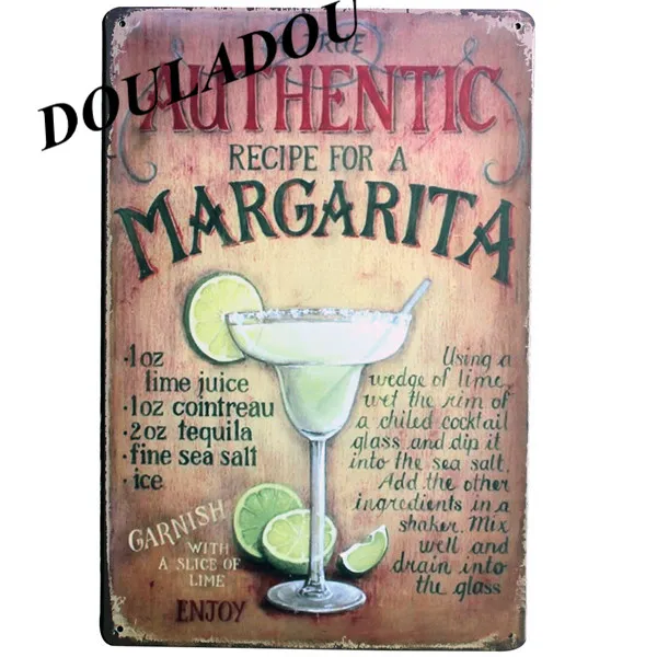 [Douladou] металлическая жестяная вывеска Caipirinha бразильская Коктейльная Ретро тарелка плакат алкогольный напиток табличка Настенная картина 20x30 см