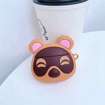 

For Airpods 1/2 Case,3D Cartoon Cute Bear Leaves Case Soft Silicone Earphone Headphone Cover Case For Airpods Pro Case,Funda