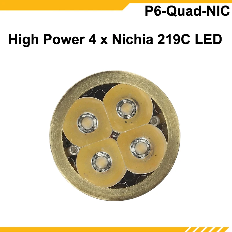 KDLITKER P6-Quad 4 x Nichia 219C нейтральный белый 4000K High CRI92 1600 люменов 3 V-9 V P60 Drop-in модуль(Dia. 26,5 мм