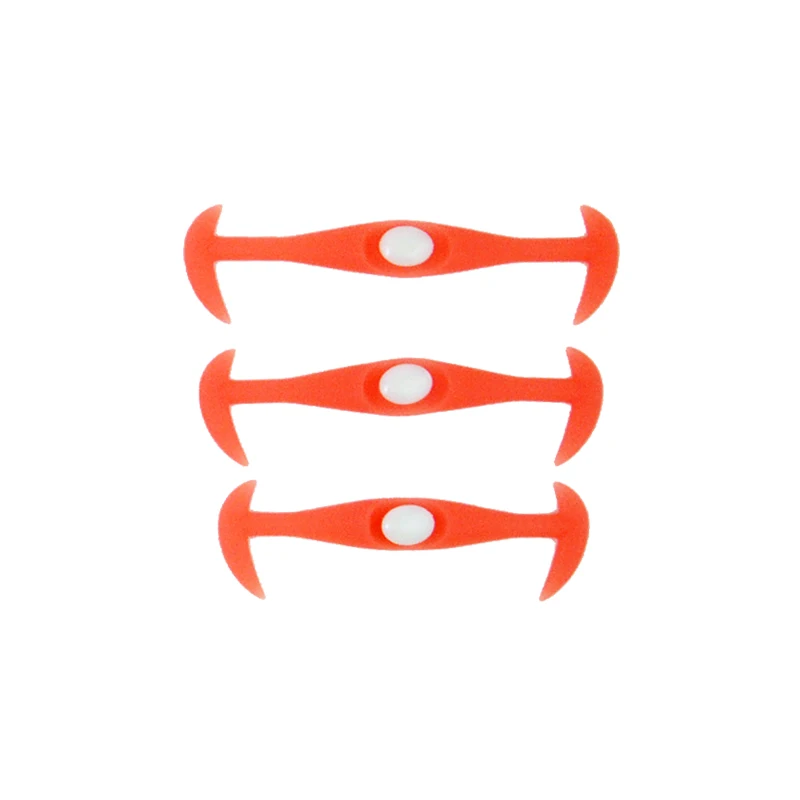 orange 12 шт./компл.; шнурки из эластичного силикона; модные красочные без завязок; шнурки для кроссовок Для женщин Для мужчин шнурки для обуви - Цвет: orange