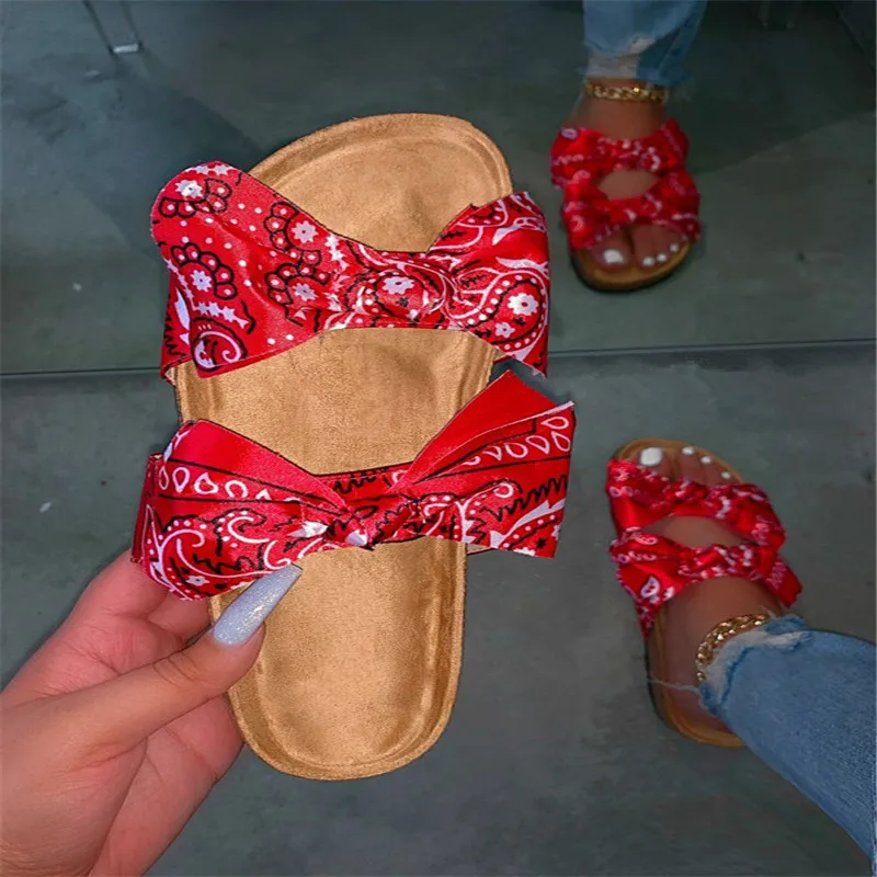 

Litthing hot Summer Ladies Sandals 2020 Thick Bottom Bow Slippers Women Plus Size Sandals Slides Beach Shoes Dropshipping