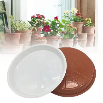 

Tray Plastic Potted Flower Flat Edge Round Water Tray Garden Decoration Orchid Fleshy Tray Tool Creative Gree Storage Water