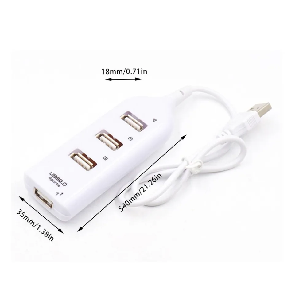 4-USB порт высокоскоростной концентратор разветвитель для U дисковая карта считыватель персональный компьютер ноутбук передача данных Передача питания