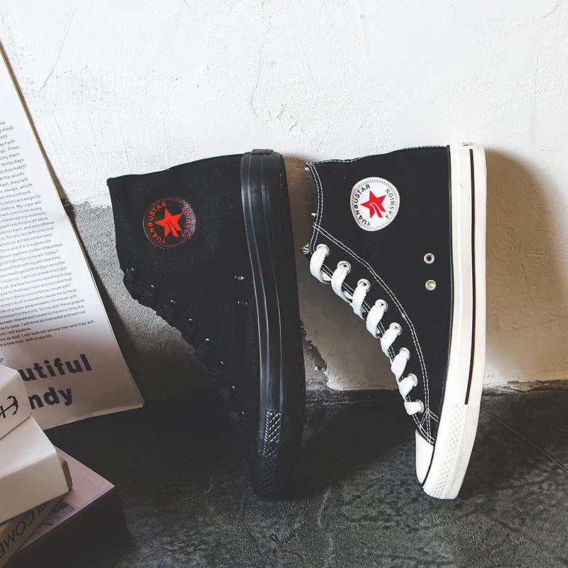 Hombres zapatillas de lona amantes zapatos cómodos zapatos planos negro Casual transpirable zapatos más grande tamaño 39-48 Tenis Masculino