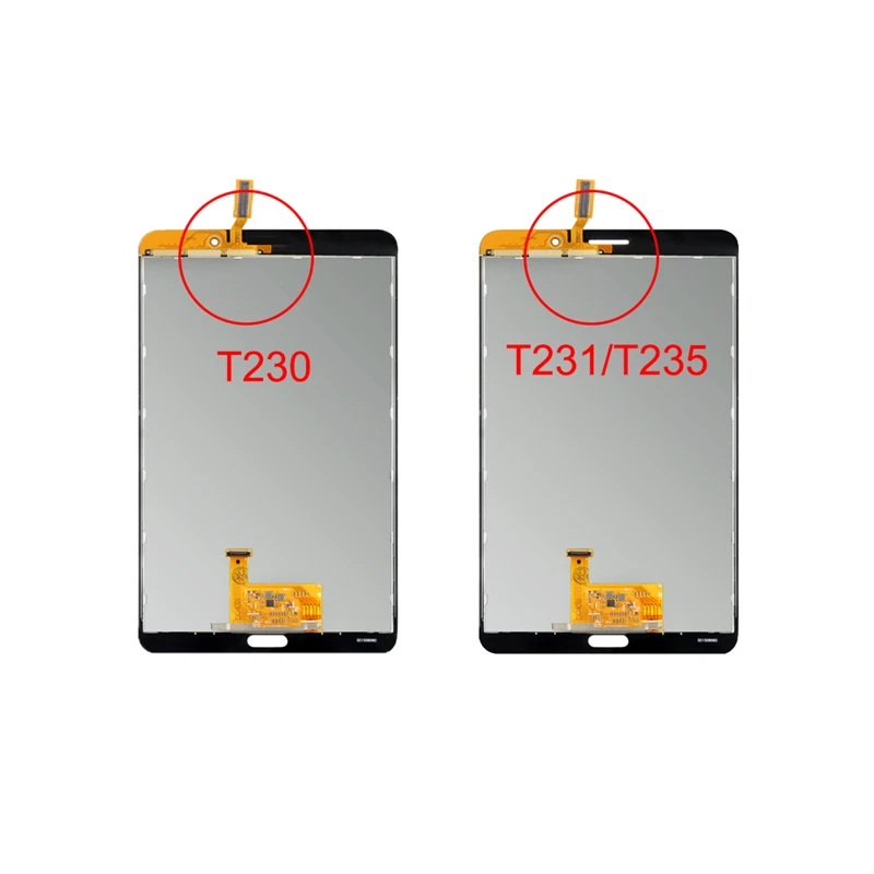 Polegada Lcd para Samsung Galaxy Tab 7.0 T230 Sm-t230 T231 T235 Display Lcd com Tela de Toque Digitador Assembléia Novo