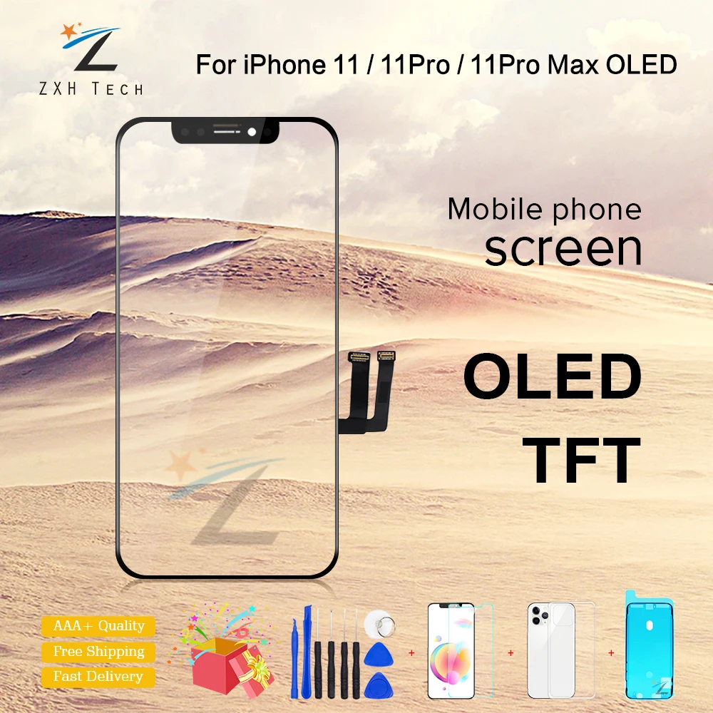 ЖК дисплей для iPhone 11 с 3D сенсорным дигитайзером в сборе сменный экран 11Pro/11 Pro Max True