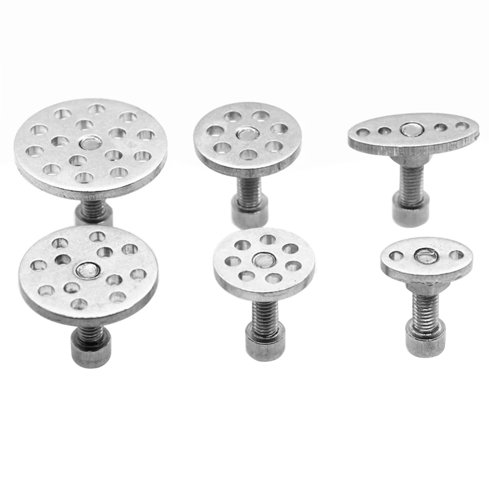 

6 Pcs Glue Install Puller Kit Aluminum Dent Paintless Pulling Tabs Automobile Puller Metal Hail Car Repair Tools Buckle