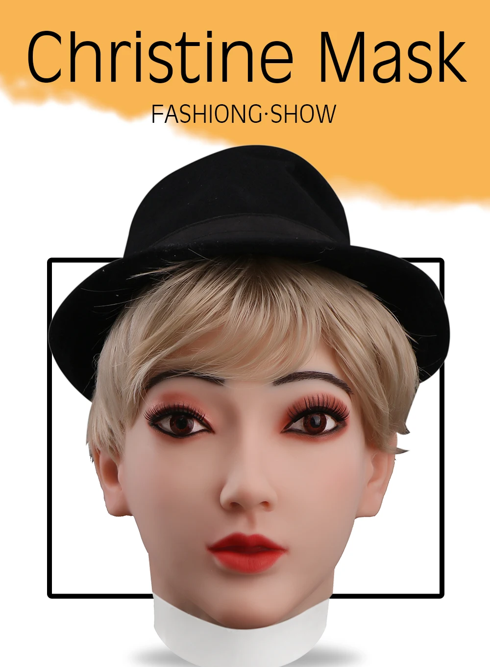 Drag Queen Female Realistic Silicone Christina Mask Ball Halloween Party Full Head Face Crossdresser Drag Queen Sissy Female Mask (1)