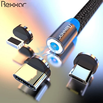 

1M 2M Magnetic USB Cable Micro USB Type C Charger Cable Fast Charging For iPhone XS Max Samsung Charge Magnet Android Phone Cord