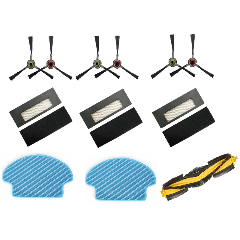 

Multi-Set Replacement Spare Part Mop Cloth Side Brush HEPA Filter Main Brushes for Ecovacs DEEBOT DE55 DE6G Robot Vacuum Cleaner