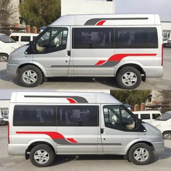 

Vinyl Graphics Decals Stickers For Ford TRANSIT LWB Caravan Trailer Camper Van Easy Installation