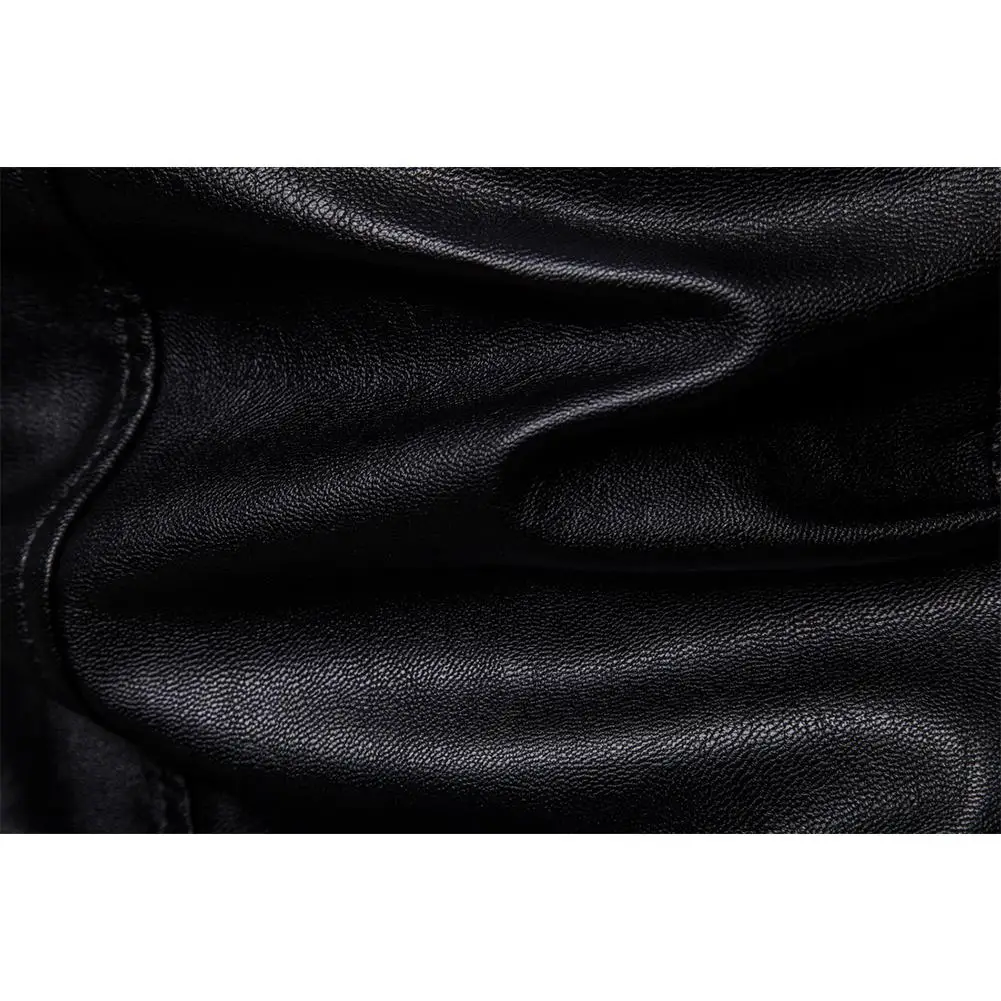 Yfashion Мужская Осенняя мода стенд воротник досуг полиуретановая кожаная куртка пальто Топ