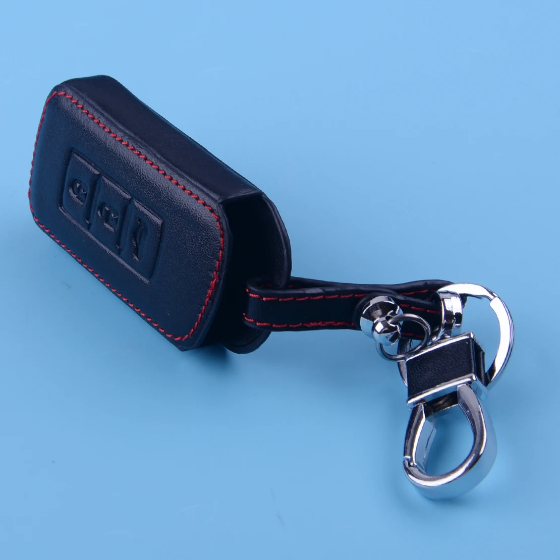 DWCX 3 Buttons PU Remote Smart Key Case Cover Holder PU Fit for Mitsubishi Outlander Lancer ASX Pajero