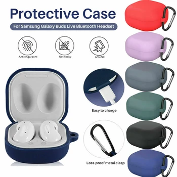 

For Samsung Galaxy Buds Live Case Shockproof Slim Silicone Earphone Cover+Ring