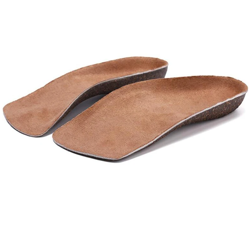 

1Pair Cork Arch Correction Insole Comfortable And Breathable Easing Flat Foot O-leg Insoles
