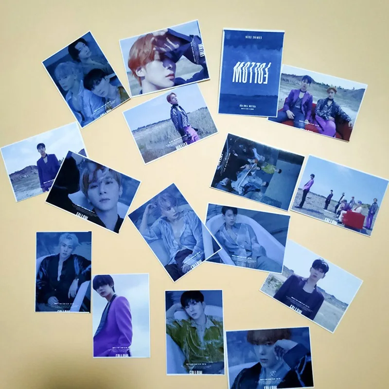 16 шт./компл. Monsta X Lomo карточки самодельные бумажные фотокарточки для поклонников