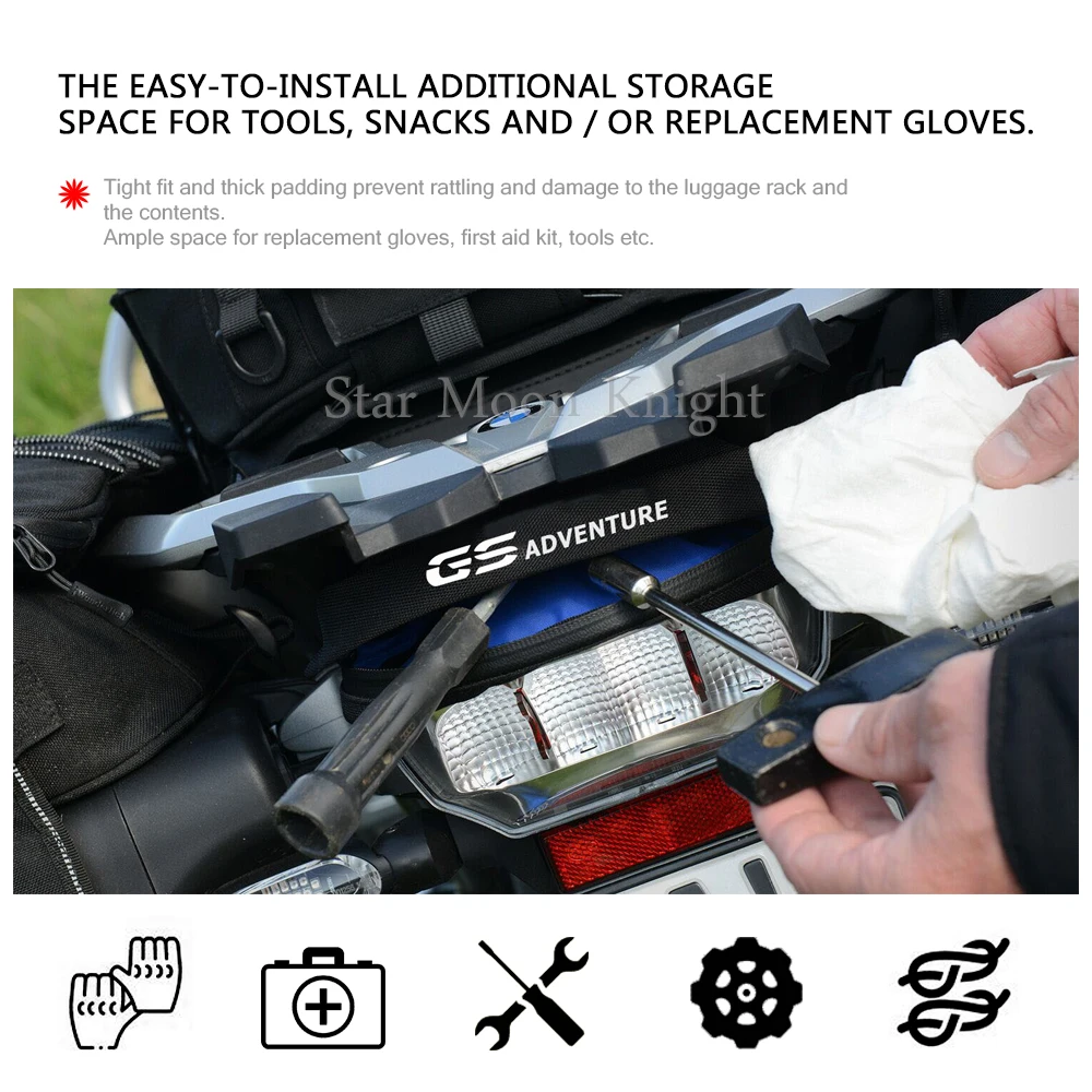 FOR BMW R1250GS R1200GS F850GS F750GS 2013-Motorcycle Storage Bag Repair Tool Bag Waterproof Luggage Rack bags Tail