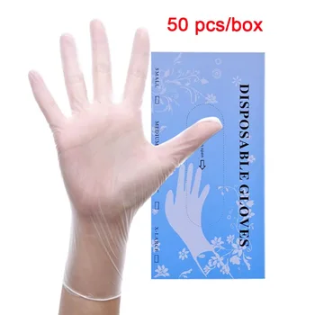 

50pcs Disposable Latex Gloves White Non-Slip Acid and Alkali Laboratory Rubber Household Cleaning Products