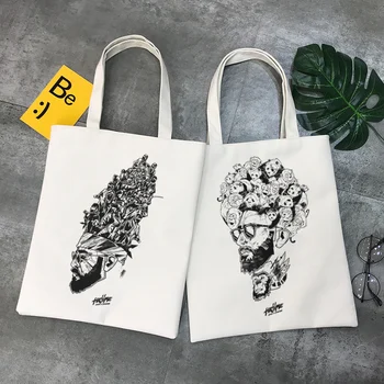 

Hajime MiyaGi Andy Panda Russian Hip Hop Band Graphic Cartoon Print Shopping Bags Girls Fashion Casual Pacakge Hand Bag