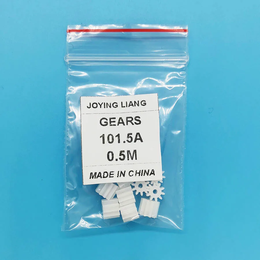 Plastic Gear OD = 6mm 10 Teeth Tight for 1.5mm Hole Motor Toy Accessories Technology Parts 10pcs/lot motor gear transmission gear