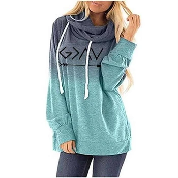 

Gradient Pullover Hoodie Geometric Arrow Letters Print Hoodies For Women Sweatshirt Femmes Sweatshirts Tops Plus Size Itself