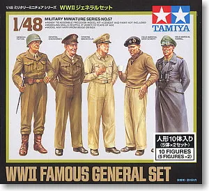 

Tamiya 32557 1/48 WWII Famous General Set Figure Display Collectible Toy Plastic Assembly Building Model Kit