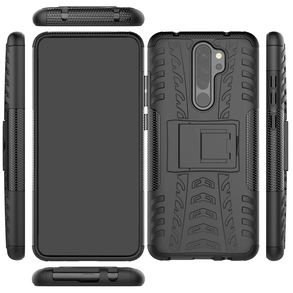 Для Xiaomi Redmi Note 8 Pro Чехол жесткий пластиковый мягкий силиконовый гибридный бронированная подставка PC+ TPU чехол для Xiaomi Redmi Note 8 чехол