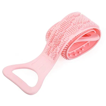

Silicone Bath Body Brush, Exfoliating Long Silicone Back Scrubber, Easy to Clean, Lathers Well, Eco Friendly