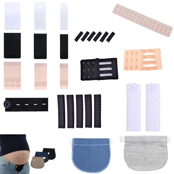 

1PCS Maternity Pregnancy Waistband Belt Adjustable Elastic Pants Extended Button Clothing Pants