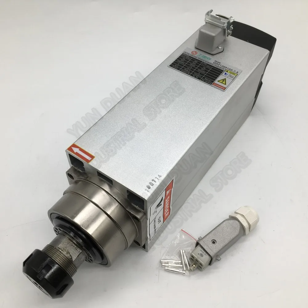 380V 3PH 7.5KW 10hp 18000RPM ER32 квадратный AC шпиндель мотор вентилятор с воздушным