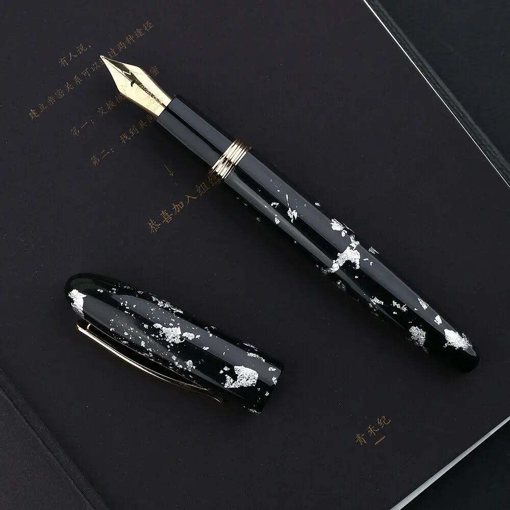 Fine Nib Converter Writing with Gift Box Moonman M8 Fountain Pen Colorful Acrylic Luxury Pen