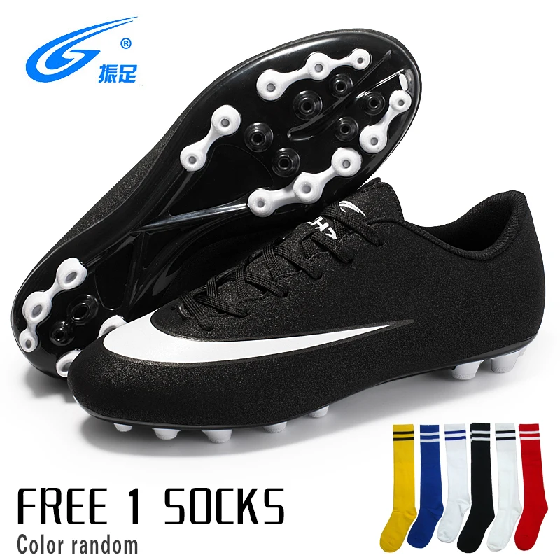 

Men Football Cleats Children Soccer Shoes Kids Outdoor Athletic FG Training Sports Sneakers Men Chuteira De Futsal Size 34-44
