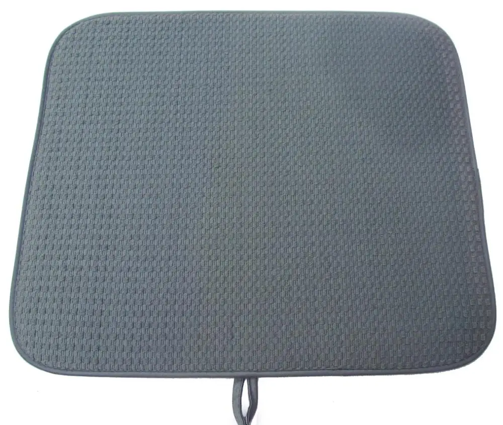 dark gray Sinland моющиеся микрофибровые бамбуковые циновки очень большой счетчик Впитывающий Коврик для сушки посуды коврик для Кухня 16InX18In 1 шт - Цвет: dark gray