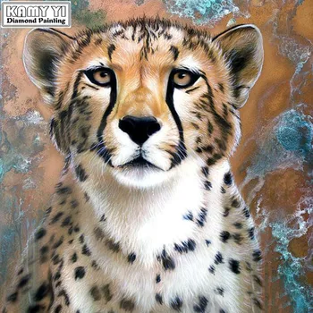 

new 2020 Full Square drill 5D DIY Diamond painting Rainbow leopard Embroidery Mosaic Cross Stitch Rhinestone decoration HYY