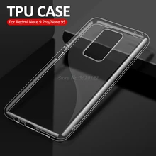 Caso claro do telefone do silicone para xiaomi redmi nota 9 nota 9s nota 9 pro nota max 9 tpu capa traseira ultra fina habitação transparente